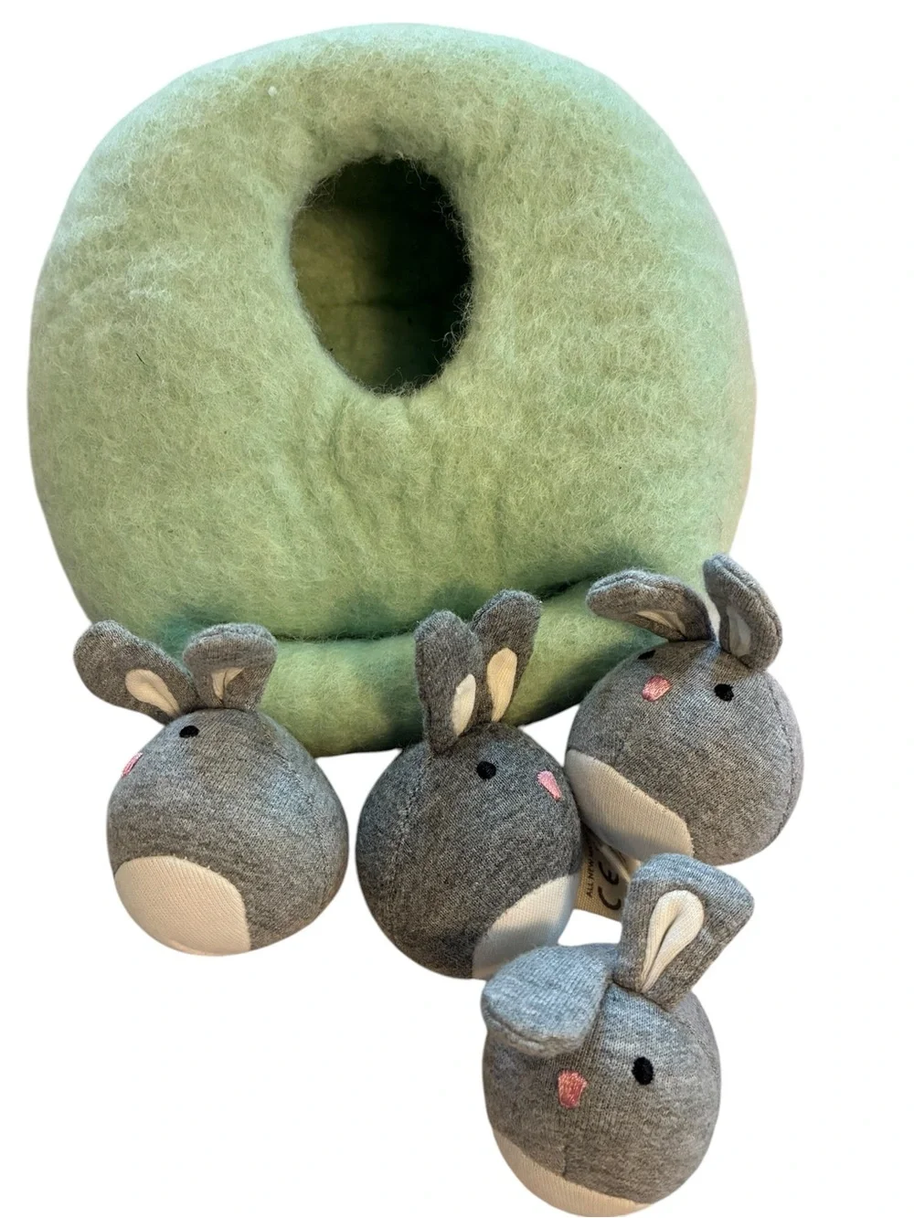 The Babbler Playkit Bundle Bunnies in Felt Burrow, Play Guide, and Book